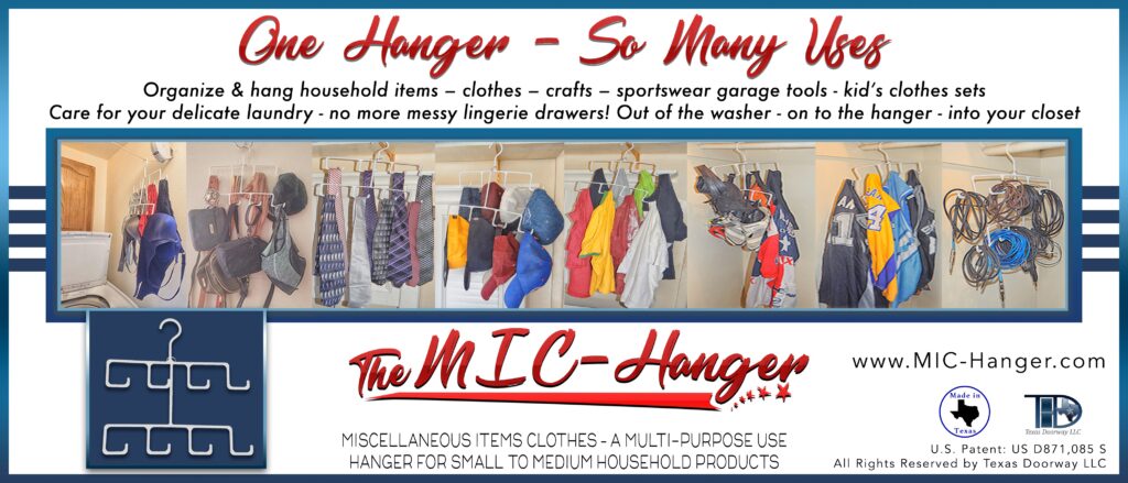 The MLC-Hanger offers versatile, multi-purpose hanging solutions for clothes, crafts, and household items.